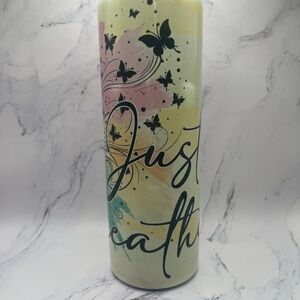 Butterfly Tumbler with Inspirational Quote